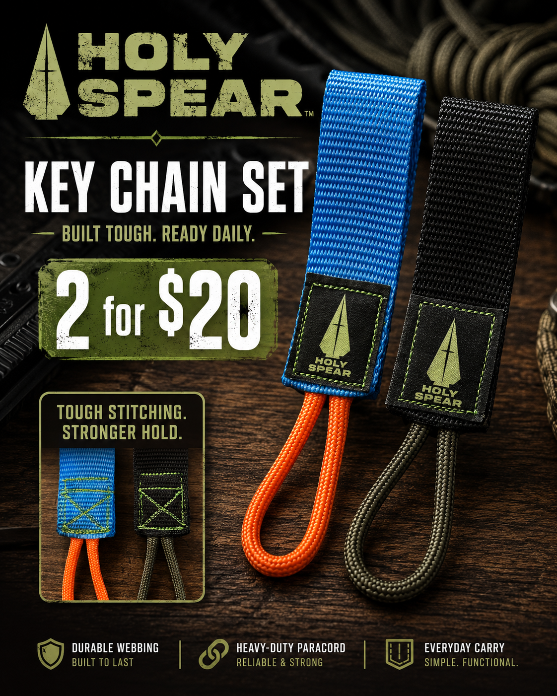 Holy Spear Keychain Set