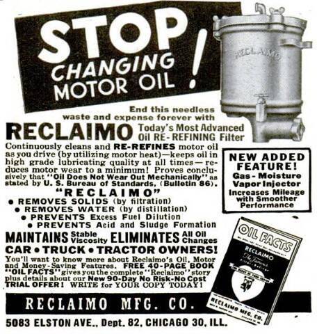 Reclaimo---October-1948 - Stop Changing Motor Oil!
